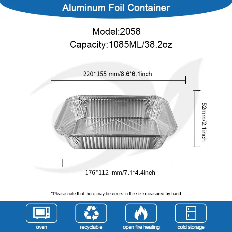 За једнократни роштиљ за ручак Сребрни алуминијумске фолије