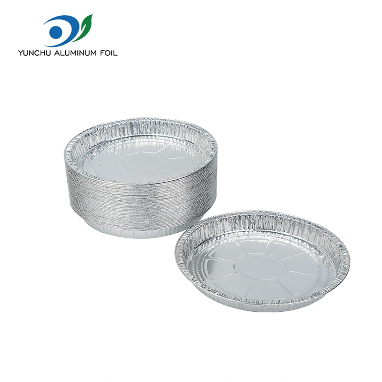 7-9 инча Пизза Пан Силвер Алуминијумски контејнери фолије 7-9 инча Пизза Пан Силвер Алуминијумски контејнери фолије