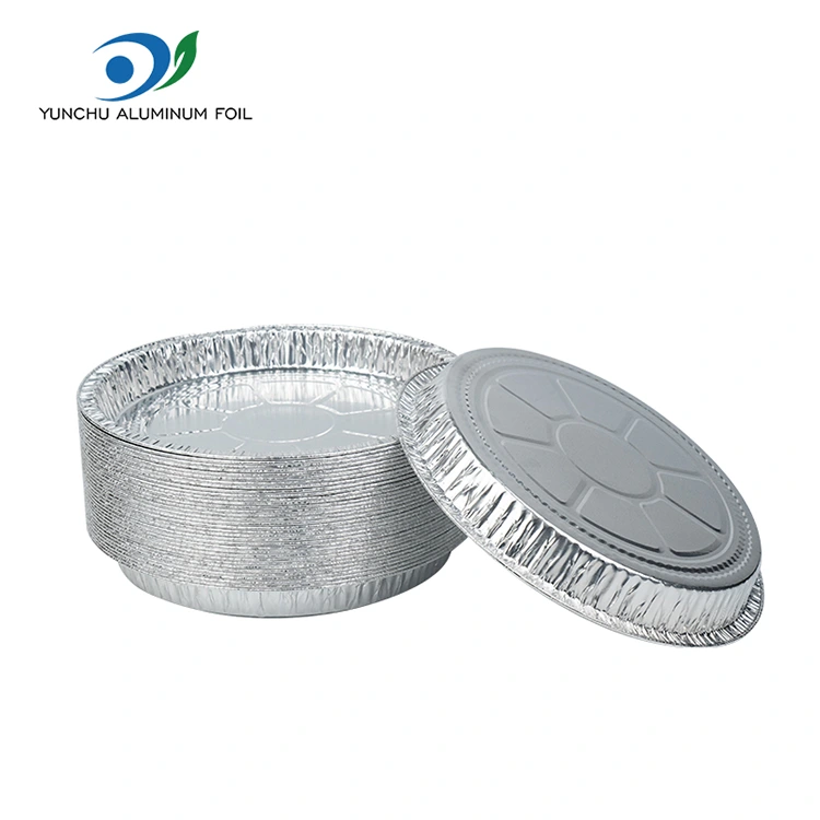 7-9 инча Пизза Пан Силвер Алуминијумски контејнери фолије