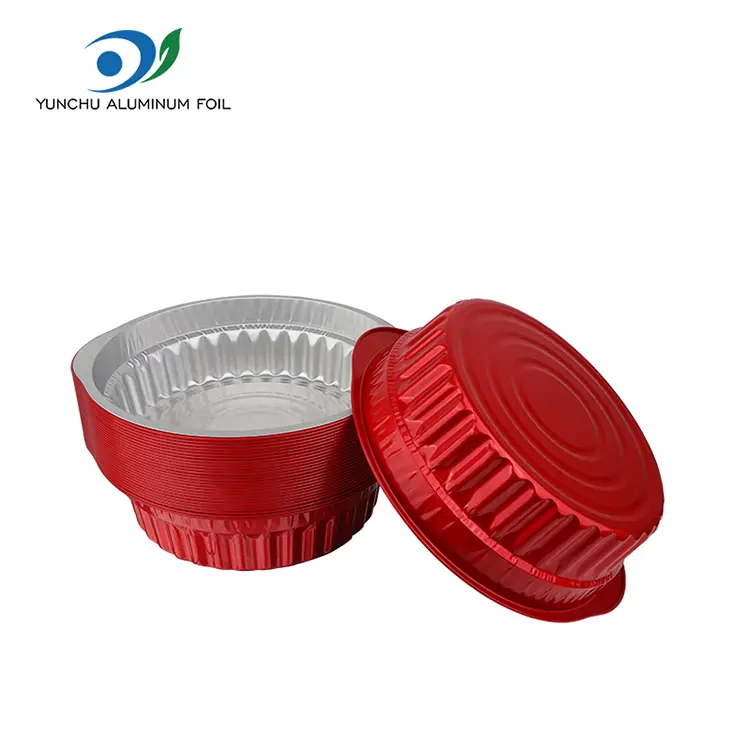 За једнократну употребу са лонцима за топле лонца и посуде са црвеним алуминијумским фолијом