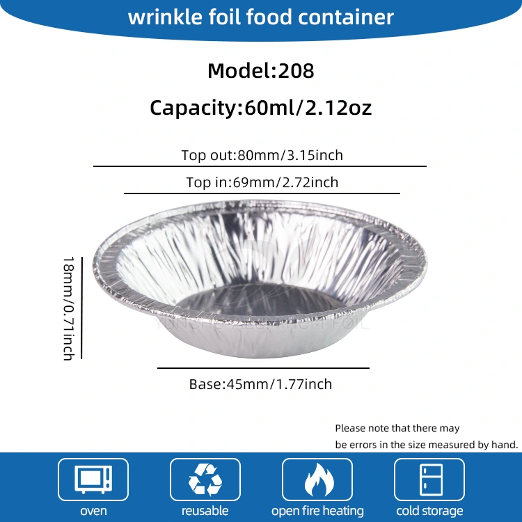 Округли ТАРТ ЛАДИНЕ СРЕБРНИ АЛУМИНИЈСКИ ФОИЛ ХРАНИ