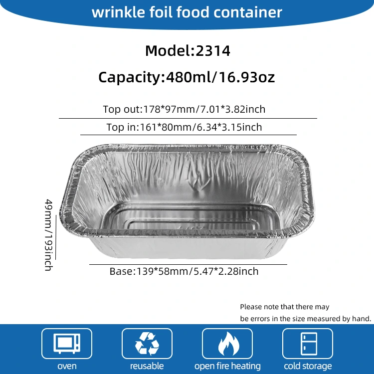 Правокутни ваздушни фриер пече сребрне алуминијумске фолије