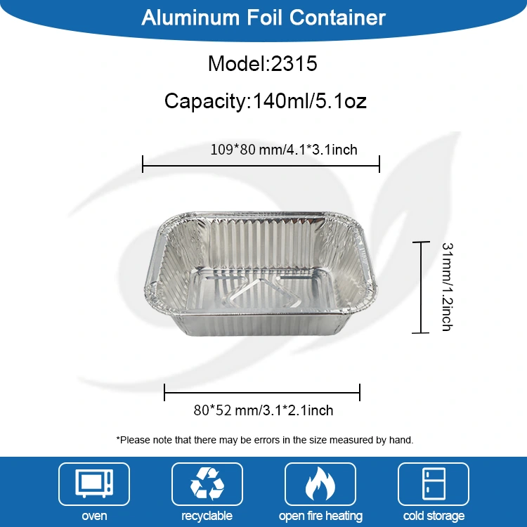 Аир Фриер Печење Сребрне контејнере од алуминијумске фолије