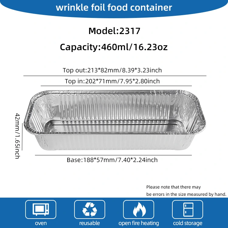 Правоугаоне багуетте Силвер Алуминијумске фолије