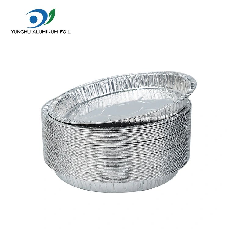 7-9 инча Пизза Пан Силвер Алуминијумски контејнери фолије