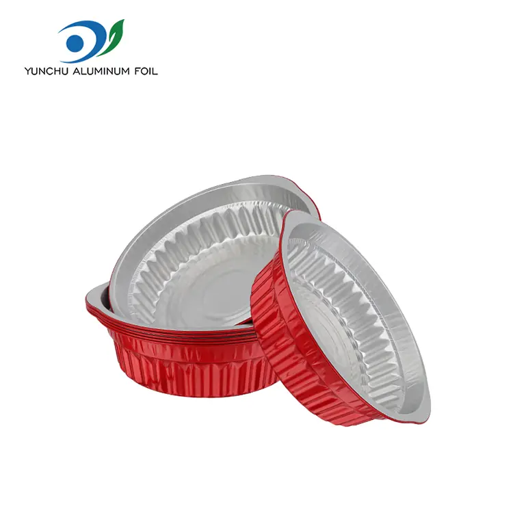 За једнократну употребу са лонцима за топле лонца и посуде са црвеним алуминијумским фолијом