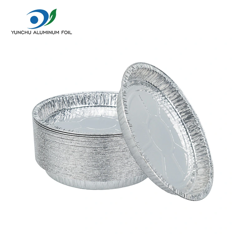 7-9 инча Пизза Пан Силвер Алуминијумски контејнери фолије