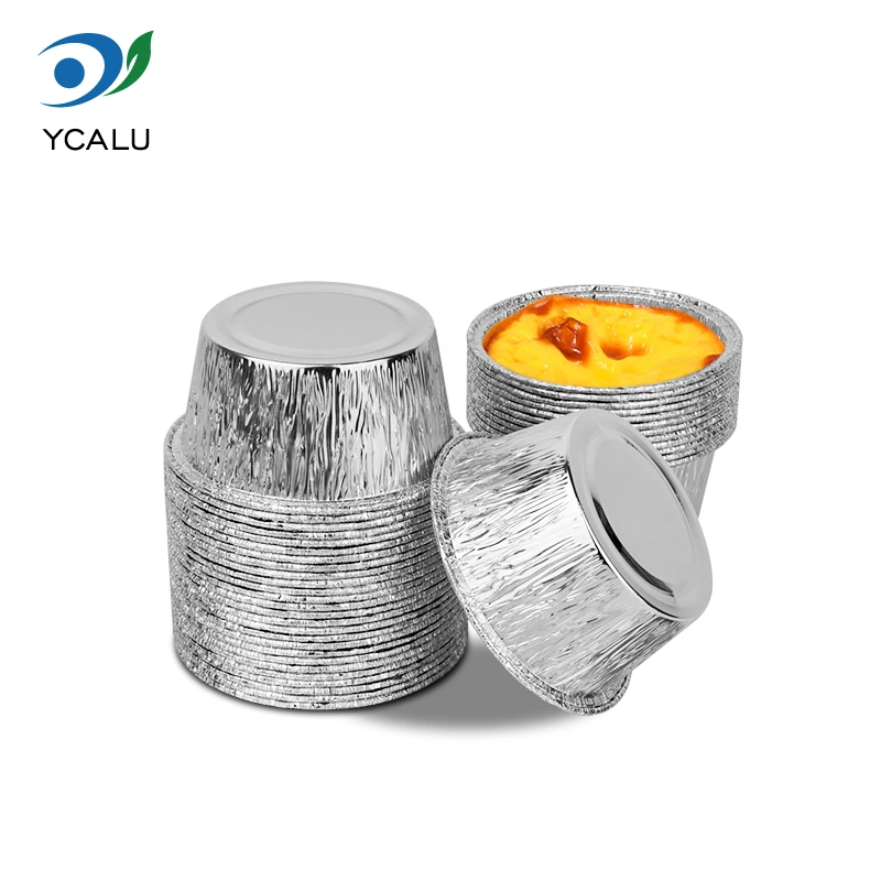 Округли послужавник за торте за једнократну употребу Сребрни контејнери од алуминијумске фолије Округли послужавник за торте за једнократну употребу Сребрни контејнери од алуминијумске фолије