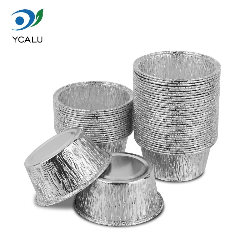 Округли послужавник за торте за једнократну употребу Сребрни контејнери од алуминијумске фолије