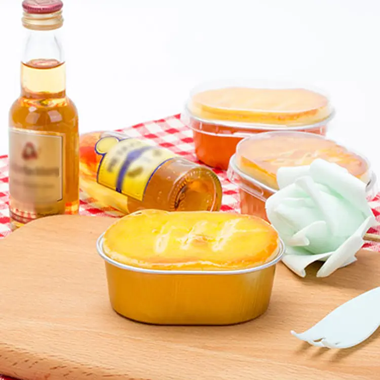 Овални контејнери од алуминијумске фолије светлих зидова