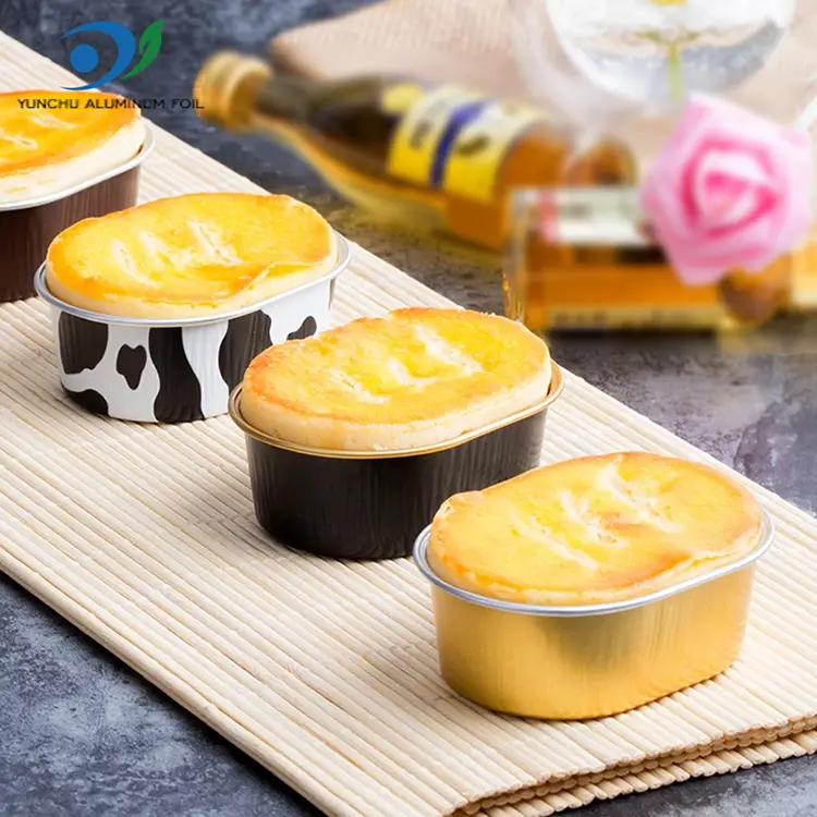 Овални контејнери од алуминијумске фолије светлих зидова