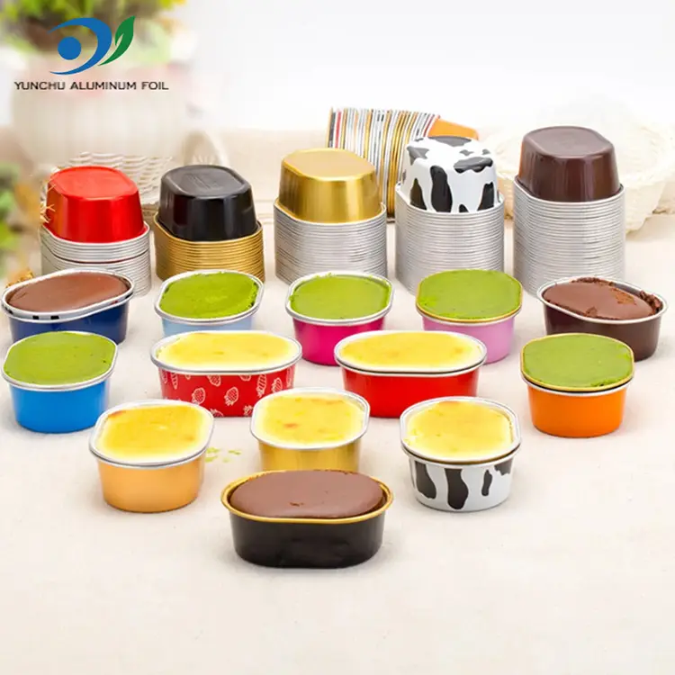 Овални контејнери од алуминијумске фолије светлих зидова