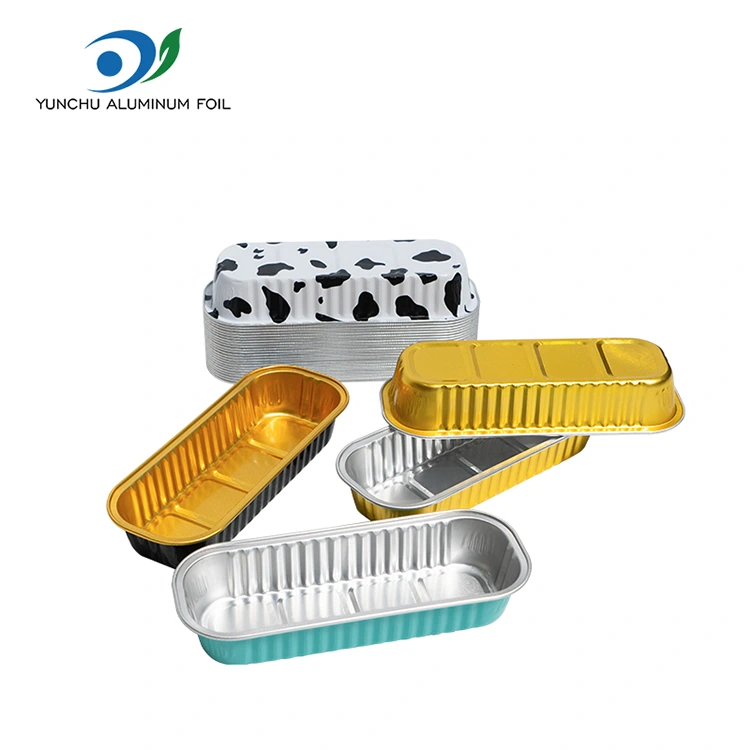 Правокутни колач за печење Смоотхвалл контејнери за алуминијумске фолије Правокутни колач за печење Смоотхвалл контејнери за алуминијумске фолије