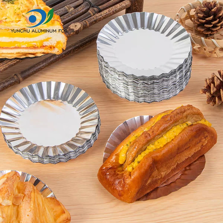 Округли колач за печење Ткина са сребрним алуминијумским контејнером за фолију