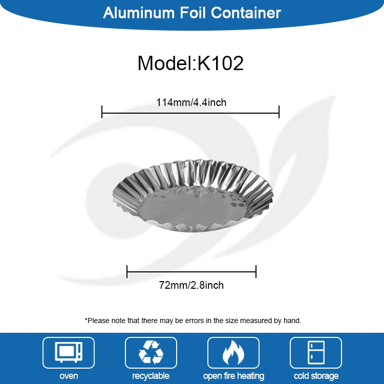 Округли колач за печење Ткина са сребрним алуминијумским контејнером за фолију
