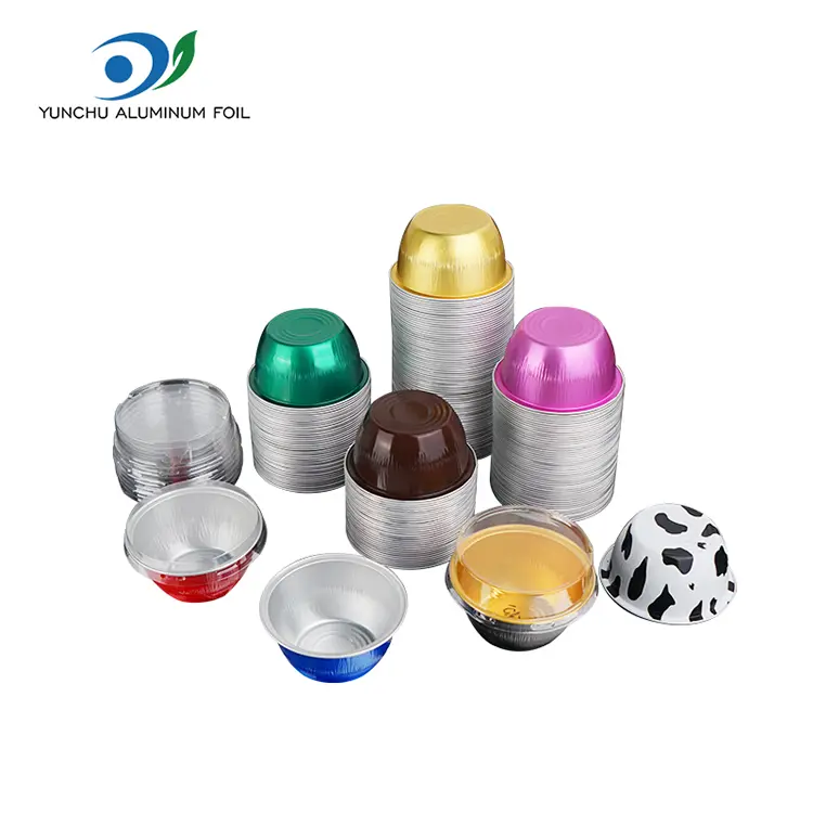 Округли колач Боја Смоотхвалл Алуминијумске фолије Контејнери